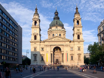 Low angle view of cathedral in city