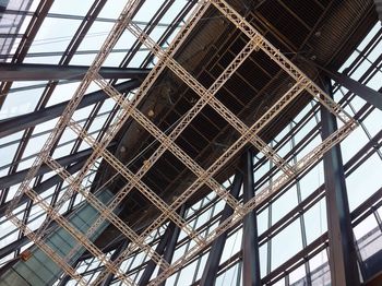 Low angle view of chainlink fence