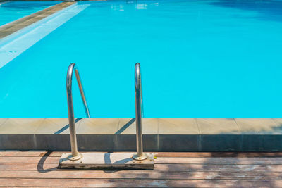 Swimming pool against blue sky