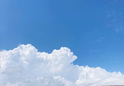 Low angle view of clouds in blue sky