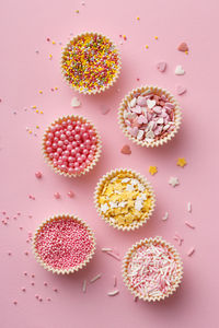 Close-up of multi colored cake