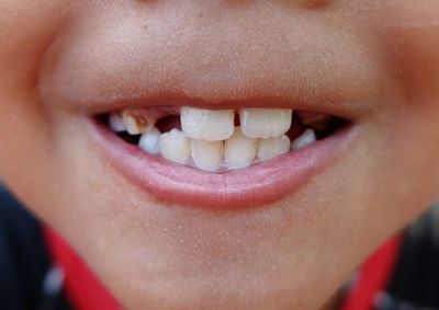 Close-up of smiling baby