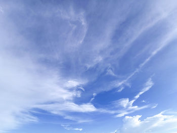 Low angle view of clouds in sky