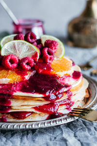 Close-up of cake in plate