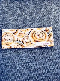 High angle view of cake