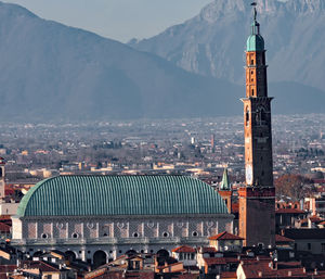 Vicenza city and the basilica palladiana a renaissance building in the main square 