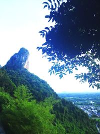 Scenic view of mountains against clear sky