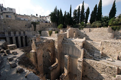 Panoramic view of temple against sky