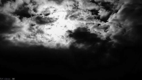 Low angle view of storm clouds in sky