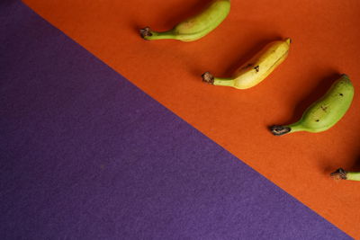 High angle view of fruits on table