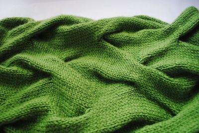 Close up of green wool