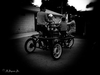 Motor scooter parked in parking lot