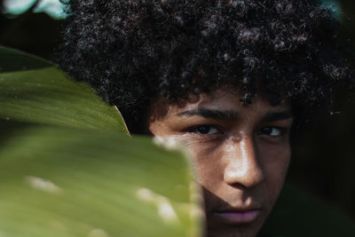 Close-up portrait of a young man