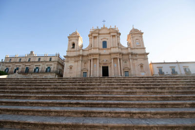 The cathedral of saint nicholas in noto, siracusa province, sicily, italy