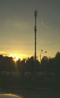 Silhouette of trees at sunset