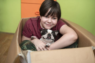 Young woman with dogs