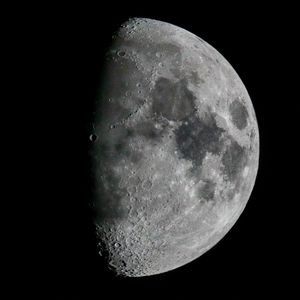 Close-up of moon against clear sky at night