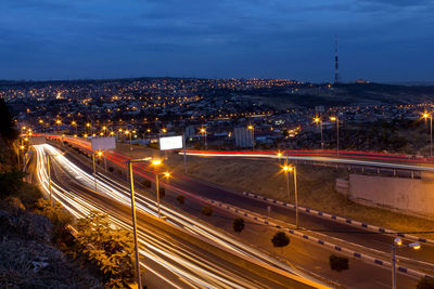 Yerevan, armenia,central ave at dusk light