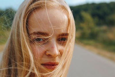 Close-up portrait of girl