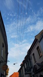 Low angle view of buildings against sky