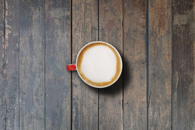 Directly above shot of coffee on table