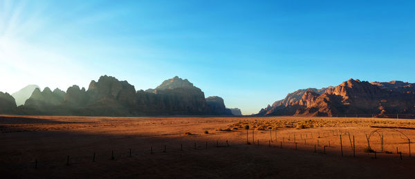 Scenic view of desert against sky