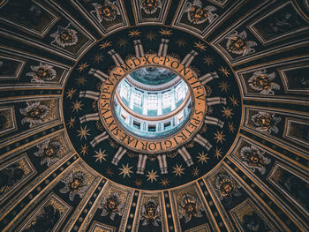 Low angle view of ceiling