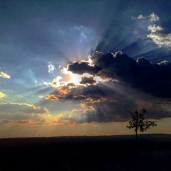 Scenic view of landscape against cloudy sky