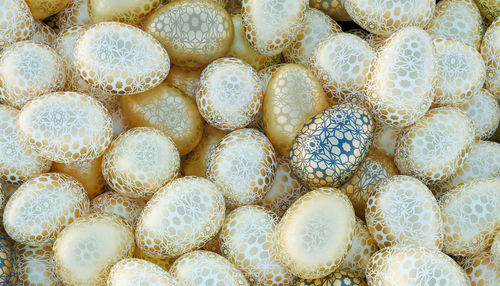 Full frame shot of decorated easter eggs