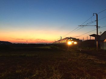 Scenic view of landscape at sunset