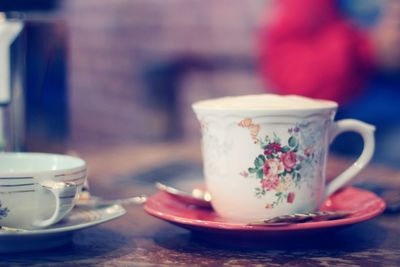 Close-up of coffee on table