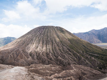 Volcano in the mountains in east jawa, indonesia.volcano crater,tengger semeru national park.