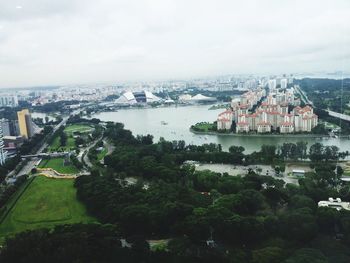 High angle view of cityscape