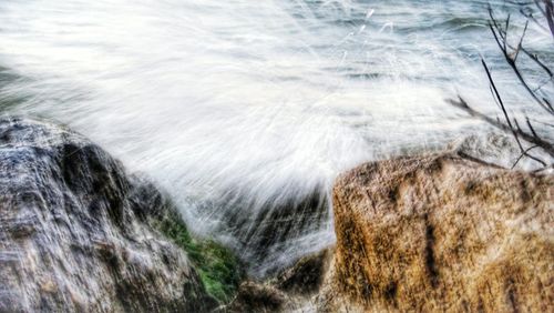 Scenic view of sea waves