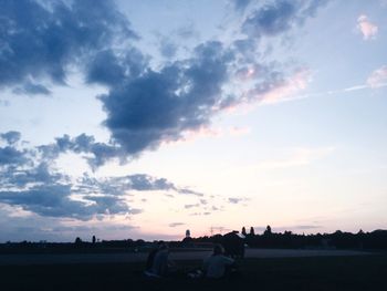 Scenic view of landscape at sunset