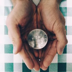 Close-up of hand holding hands