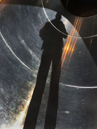 Silhouette of man in background