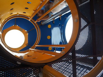 Close-up of outdoor play equipment at playground