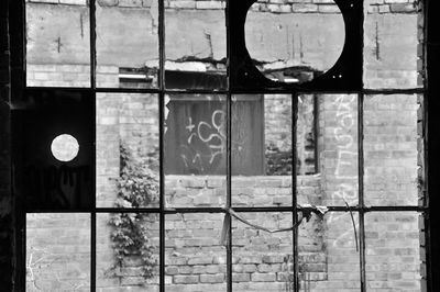 Close-up of window against sky