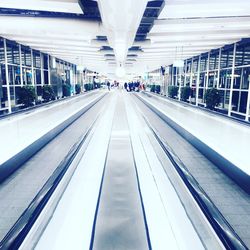 Railroad tracks in city