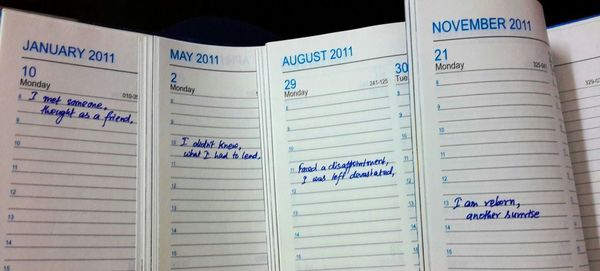 Close-up of information sign