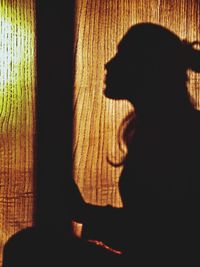 Silhouette of person shadow