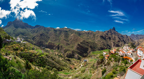 Tejeda gran canaria 16 february 2022 a tourist town very visited by tourists even in pandemics 