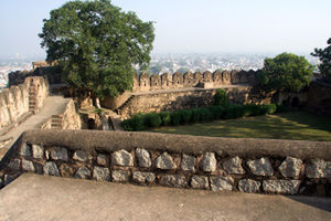 Old ruins in city