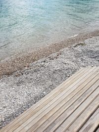 High angle view of beach