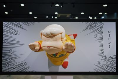 Close-up of a painting on paper