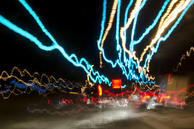 Light trails at night