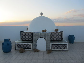 View of sea at sunset