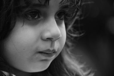 Close-up portrait of cute girl