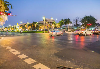 Cars on city street